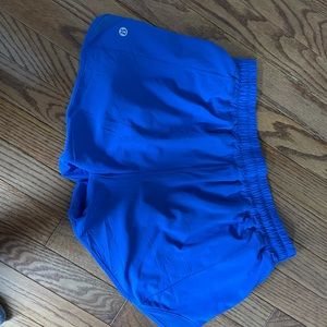 Blue lululemon Hotty hot low rise shorts size 6